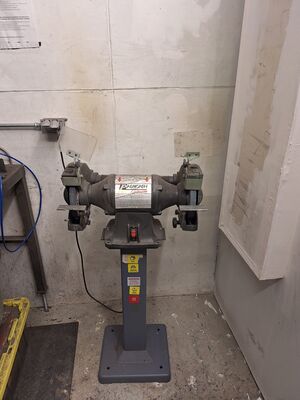 Picture of 8in Bench Grinder (grinding) in the fablab