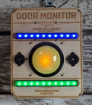 Picture of Back door monitor in the fablab